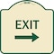 Signmission Exit With Right Arrow 3 Heavy-Gauge Aluminum Architectural Sign, 18" H, 18" L, TG-1818-24045 A-DES-TG-1818-24045 - alternate 1